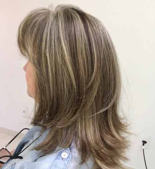 Two Tier Mid Length Feathered Cut