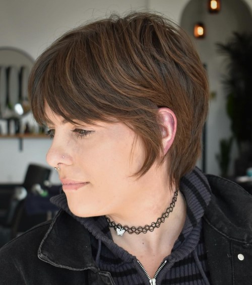 Layered Pixie Mullet Hairstyle