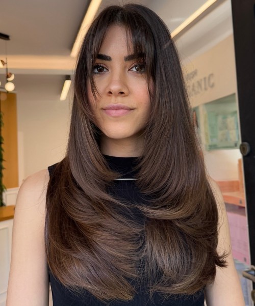 Long Feathered Butterfly Haircut