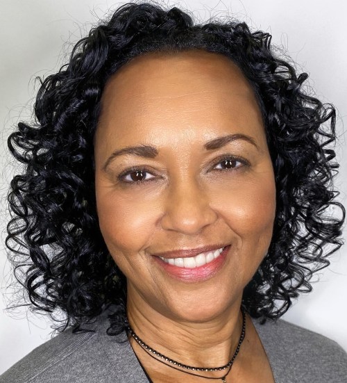 Mid Length Cut with Loose Curls Medium Length Layered Curly Hair