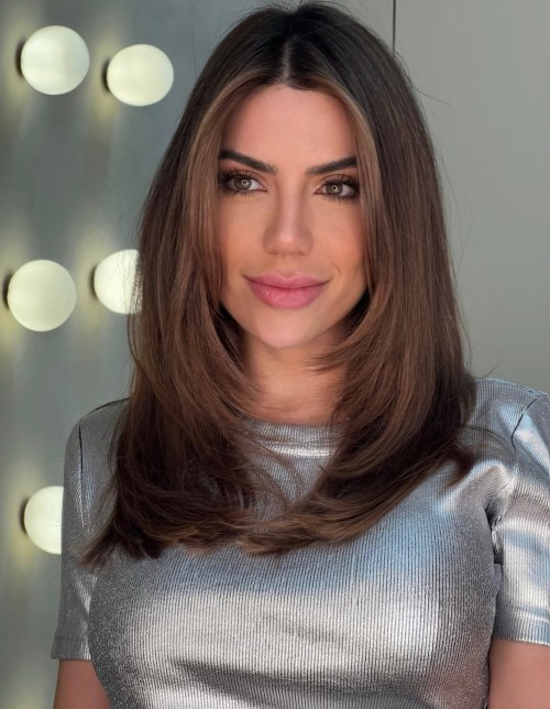 Thick Hair with Below the Chin Feathering