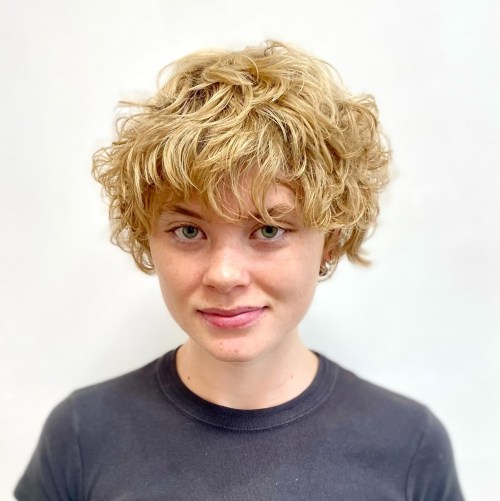 Thick Curly Messy Bixie