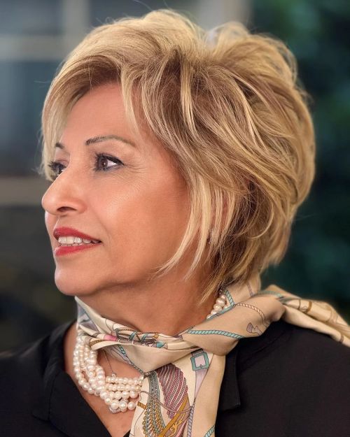 50+ Teased Layered Pixie Bob