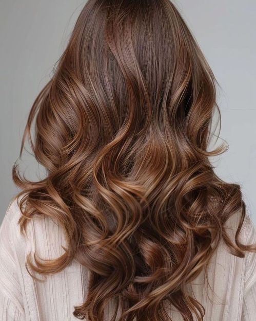 Soft Layered Golden Almond Curls