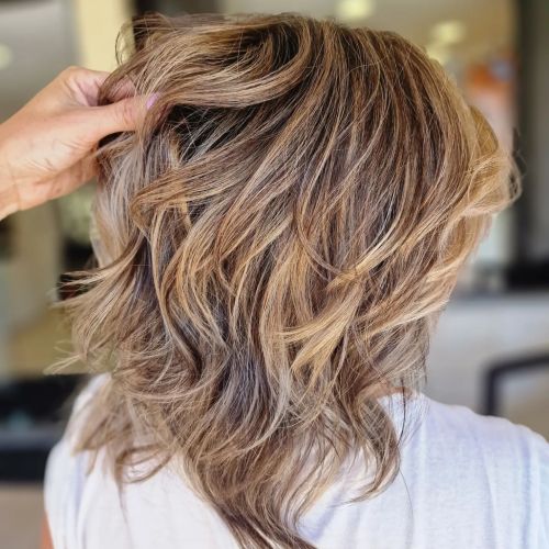 Thick Hair Medium Shag with Layers Throughout