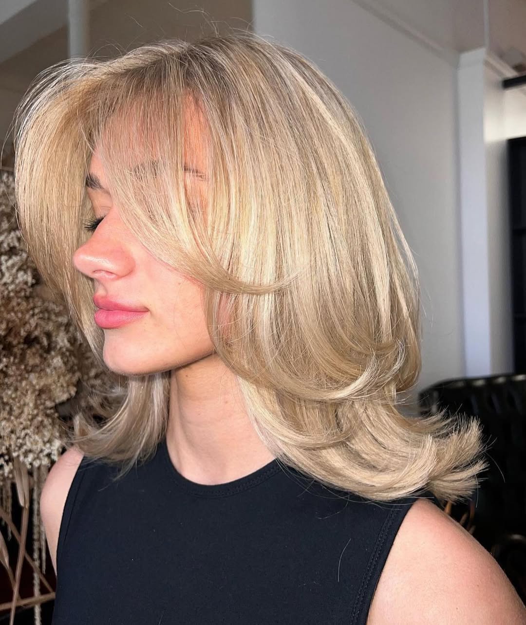 Shoulder-Length Haircut with Layers