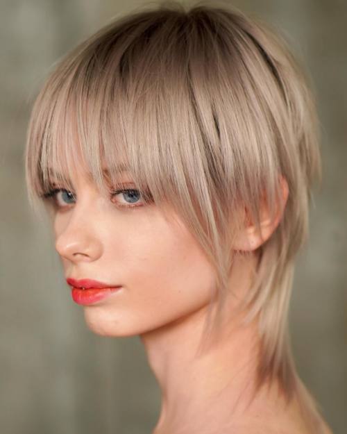 Straight Face Hugging Mullet for Fine Hair