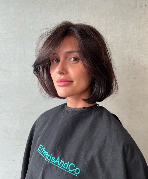 Disheveled Curled Under Bob