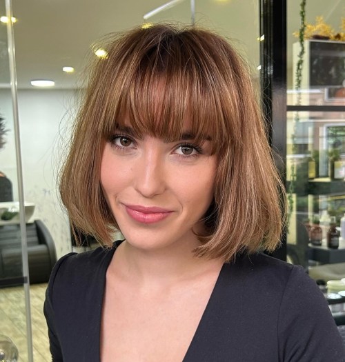 Bob with Bangs and Flyaways