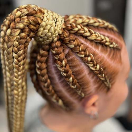Caramel Blonde Goddess Braids