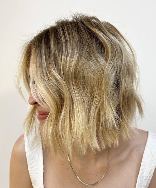 Chopped Golden Blonde Bob