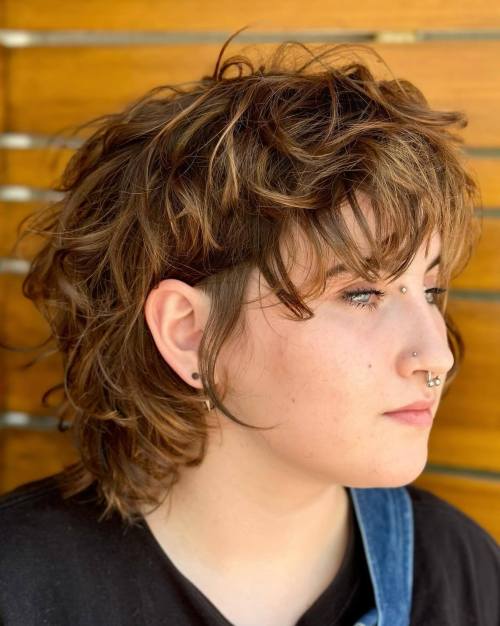 Bedhead Mullet for Round Faces