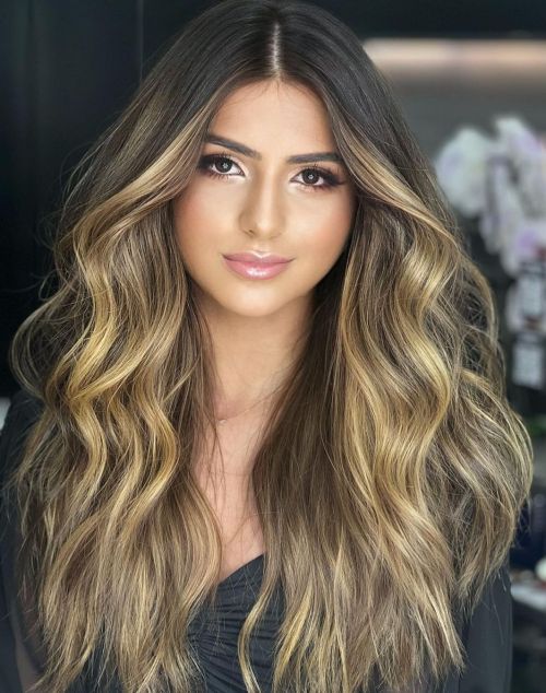 Light Blonde Balayage for Dark Brown Hair