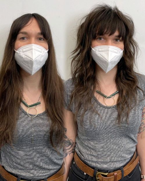 Long Wash-and-Go Wolf Cut